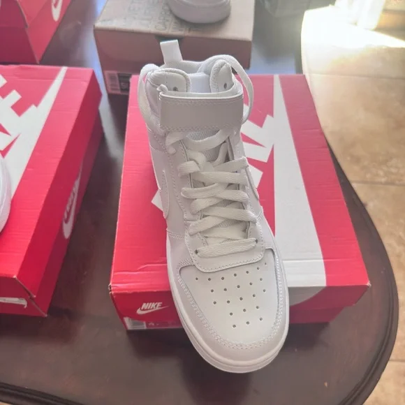 Nike Men's White High-Top Sneakers - Picture 2 of 3